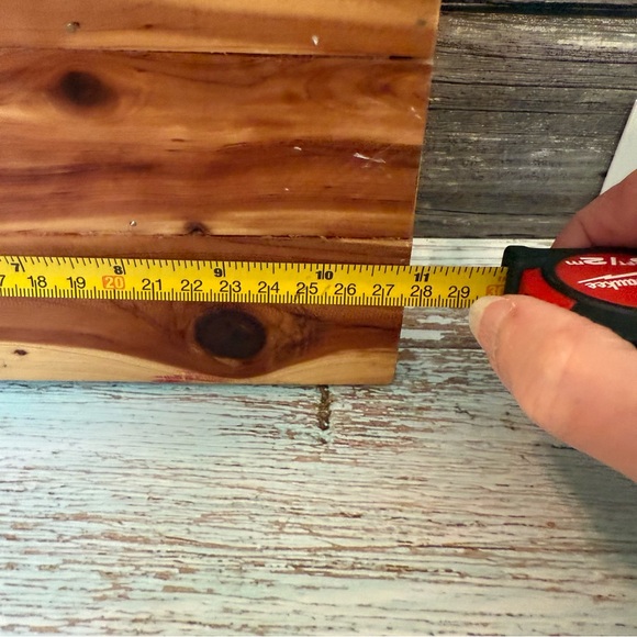 Vintage Rustic Cedar Wooden Organizer with Drawers Handcrafted 8 drawers hangs - Picture 8 of 10